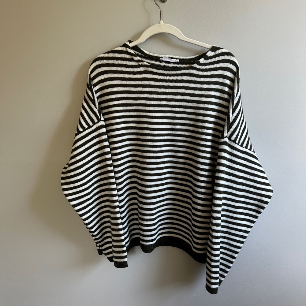 CJLA Wesley sweater green striped